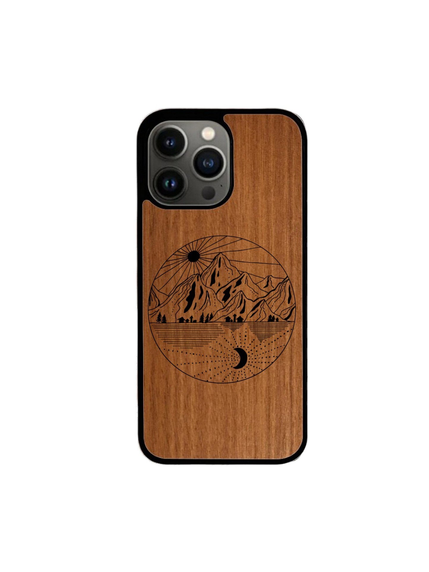 Coque Iphone - Paysage gravure