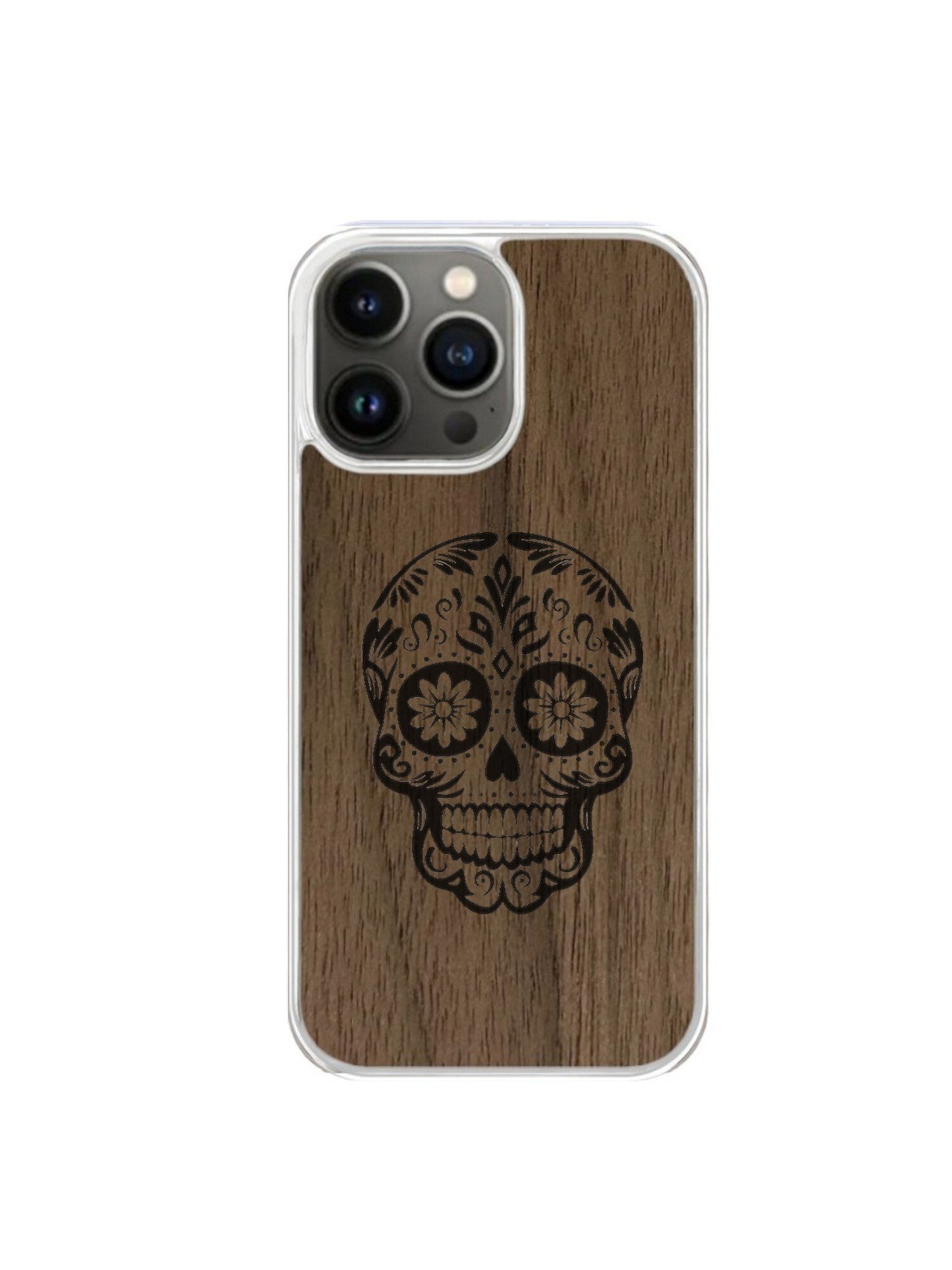 Coque Iphone transparente - Tête de mort Mexicaine