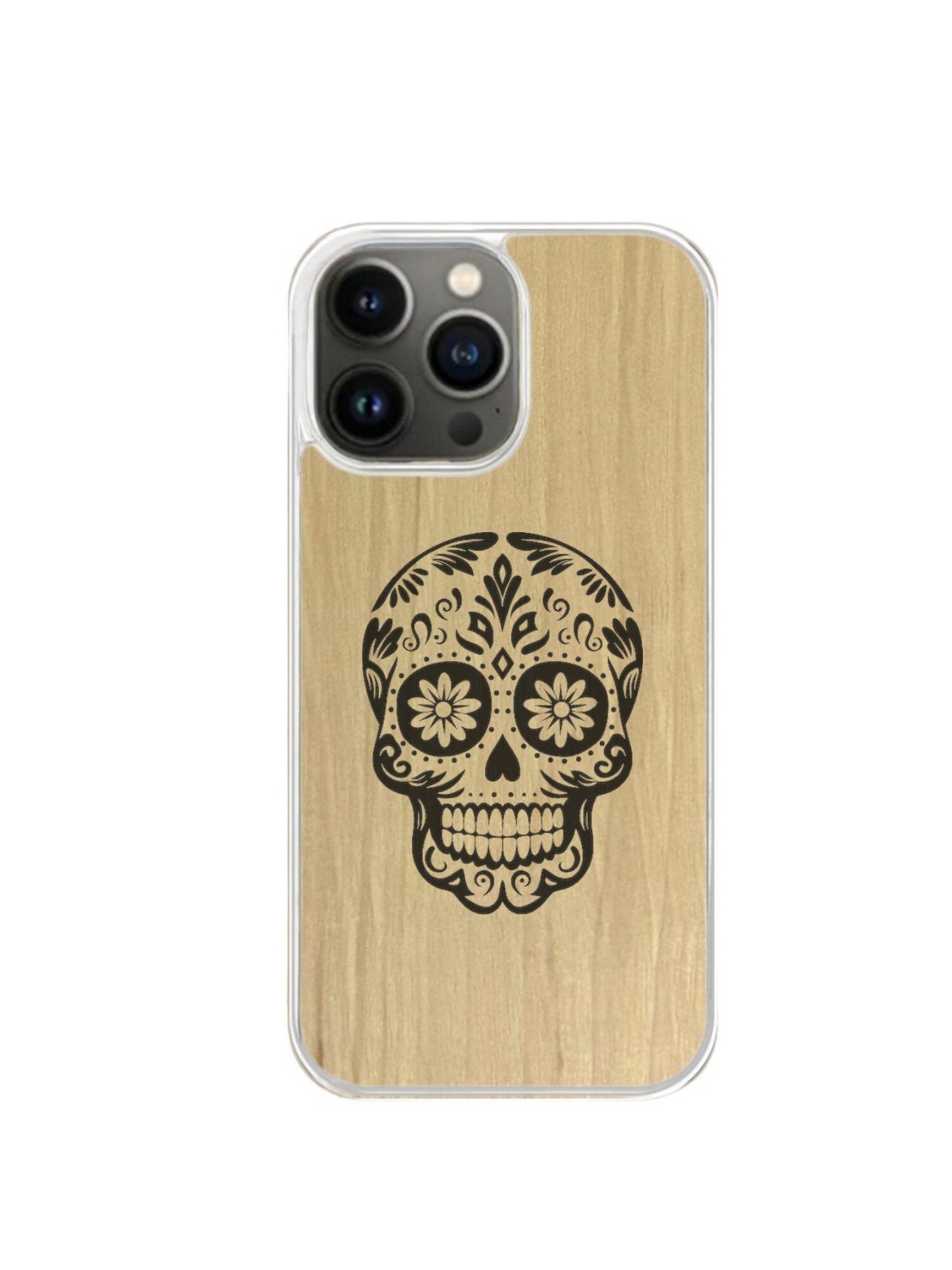 Coque Iphone transparente - Tête de mort Mexicaine