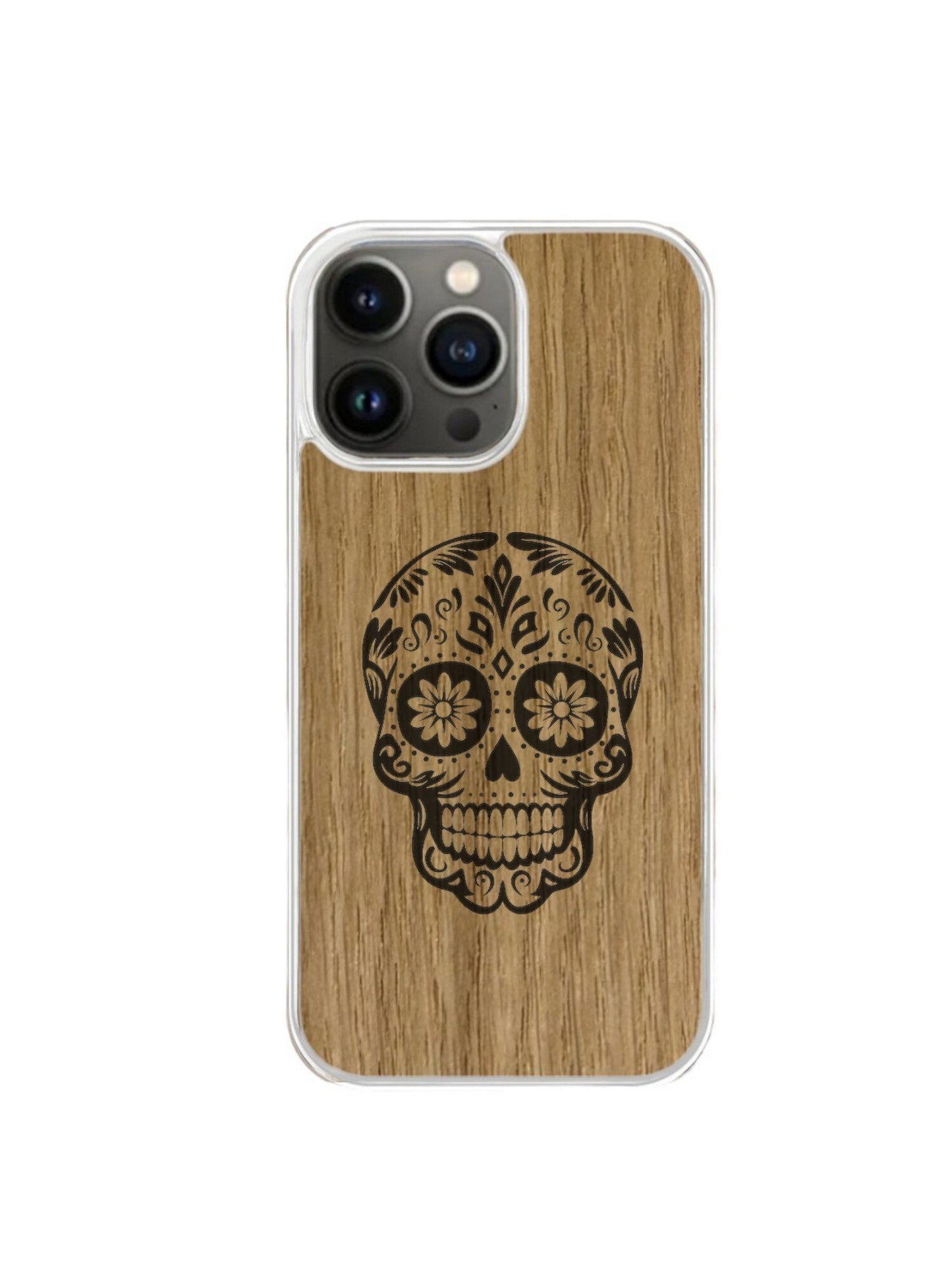 Coque Iphone transparente - Tête de mort Mexicaine