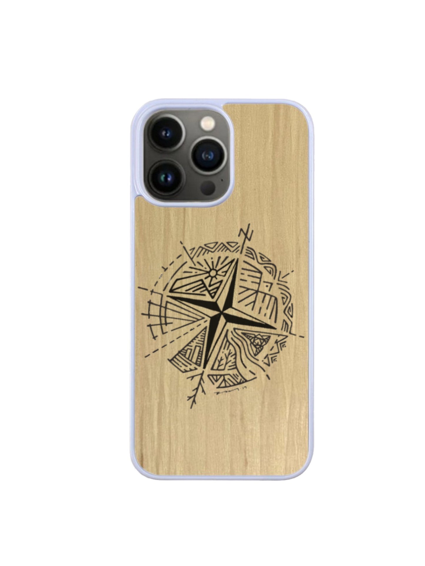 Coque Iphone blanc - Rose des vents