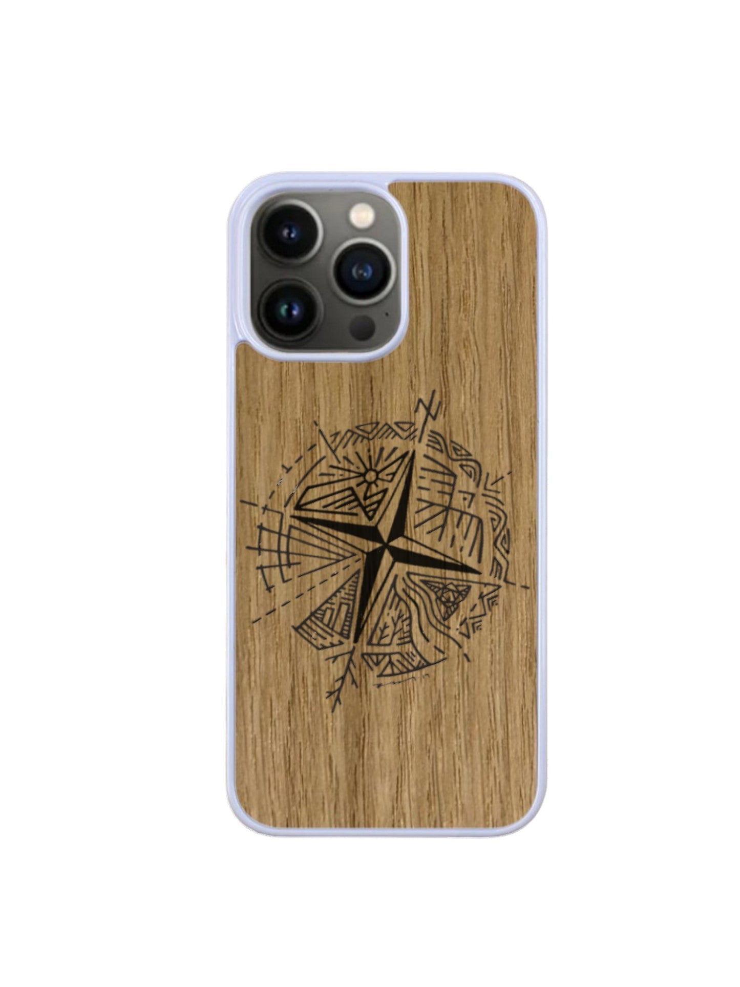 Coque Iphone blanc - Rose des vents