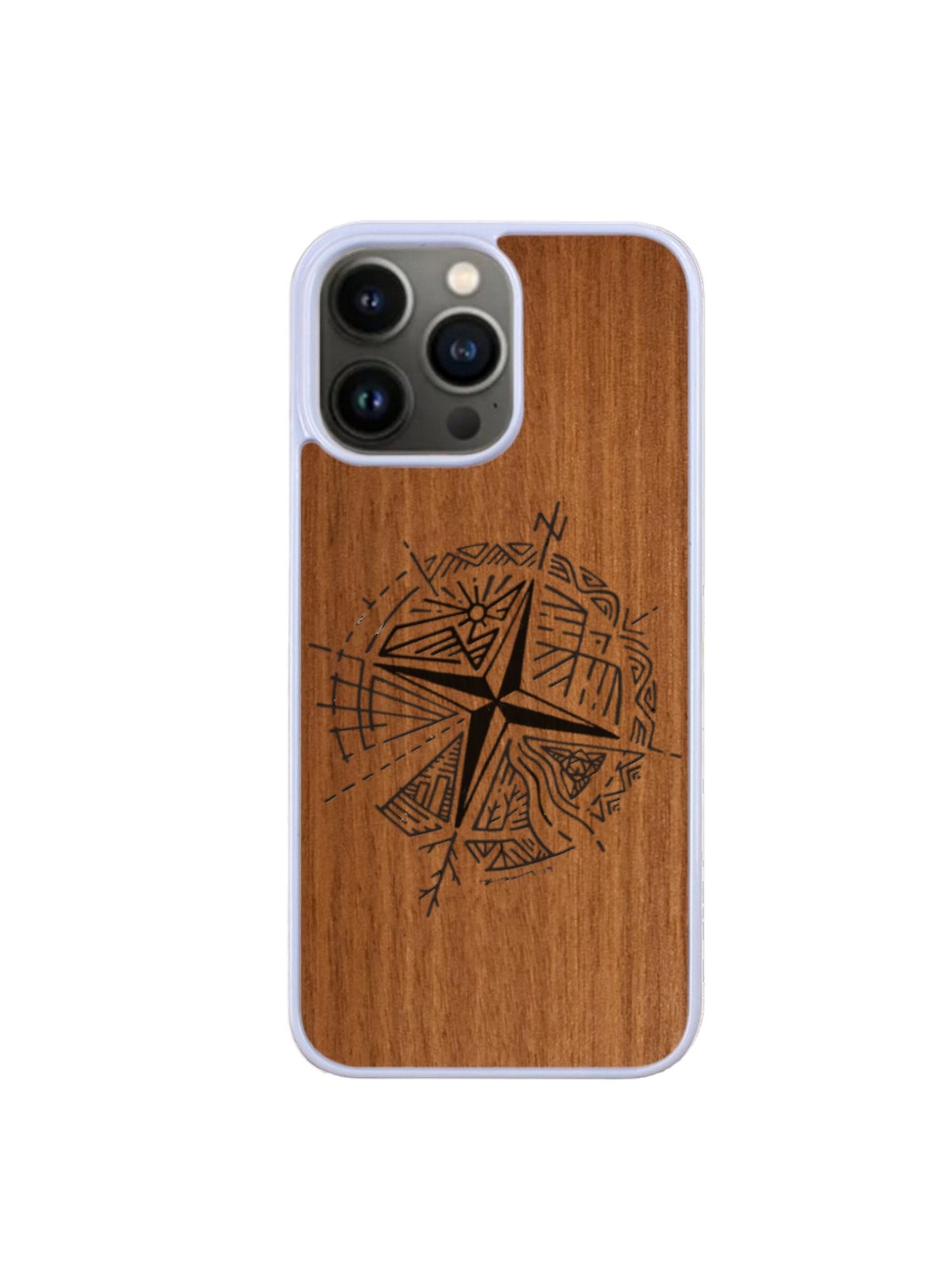 Coque Iphone blanc - Rose des vents