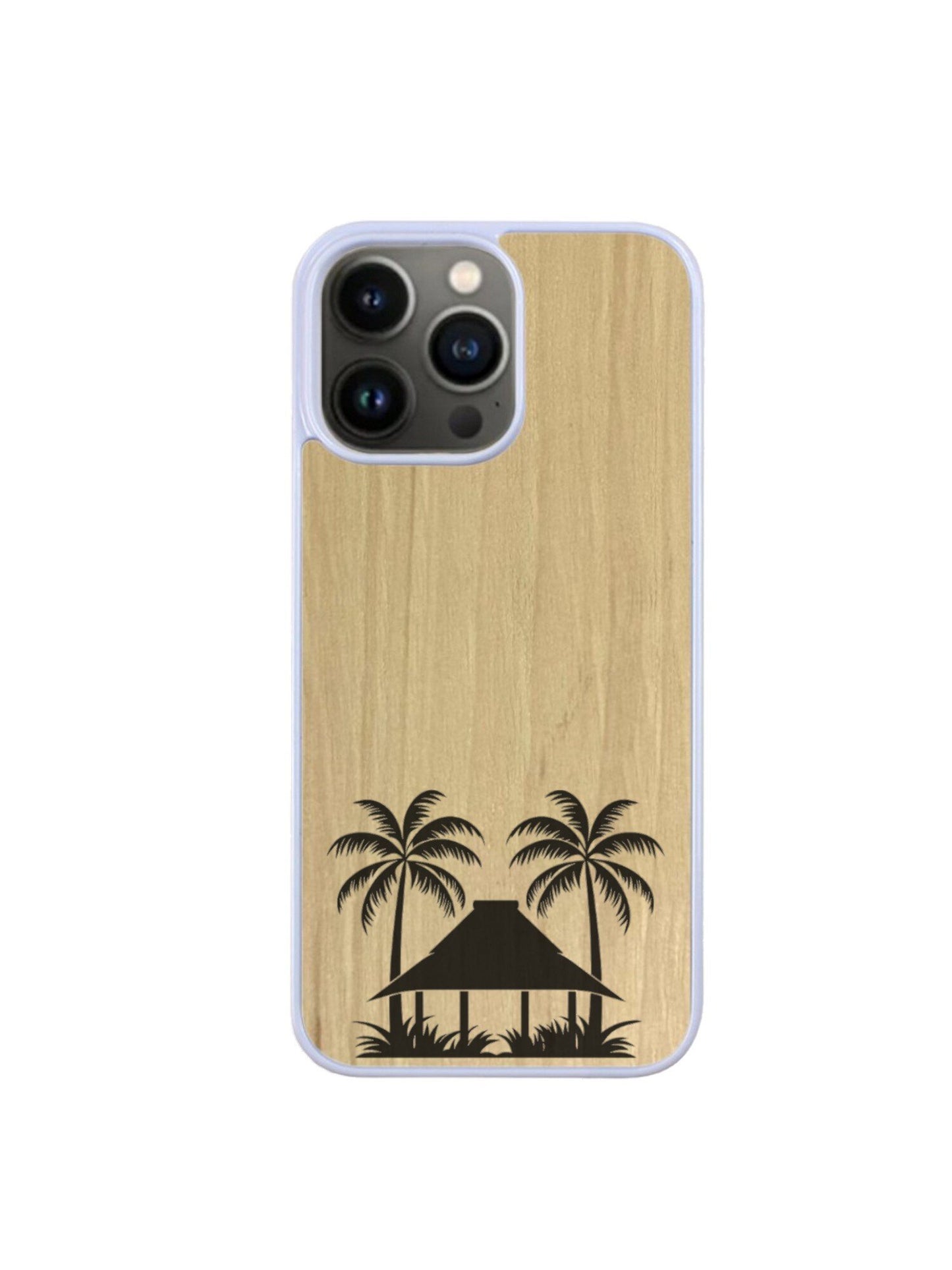 Coque Iphone blanc - Cabane sur la plage