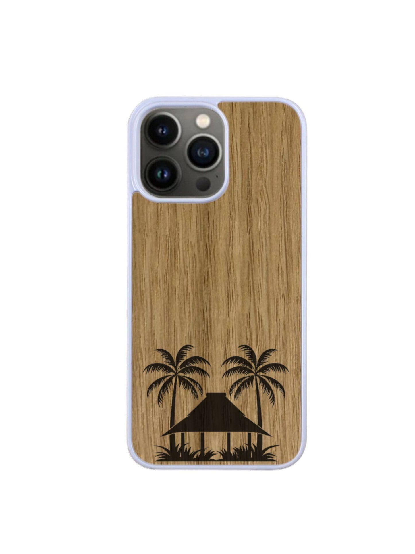 Coque Iphone blanc - Cabane sur la plage