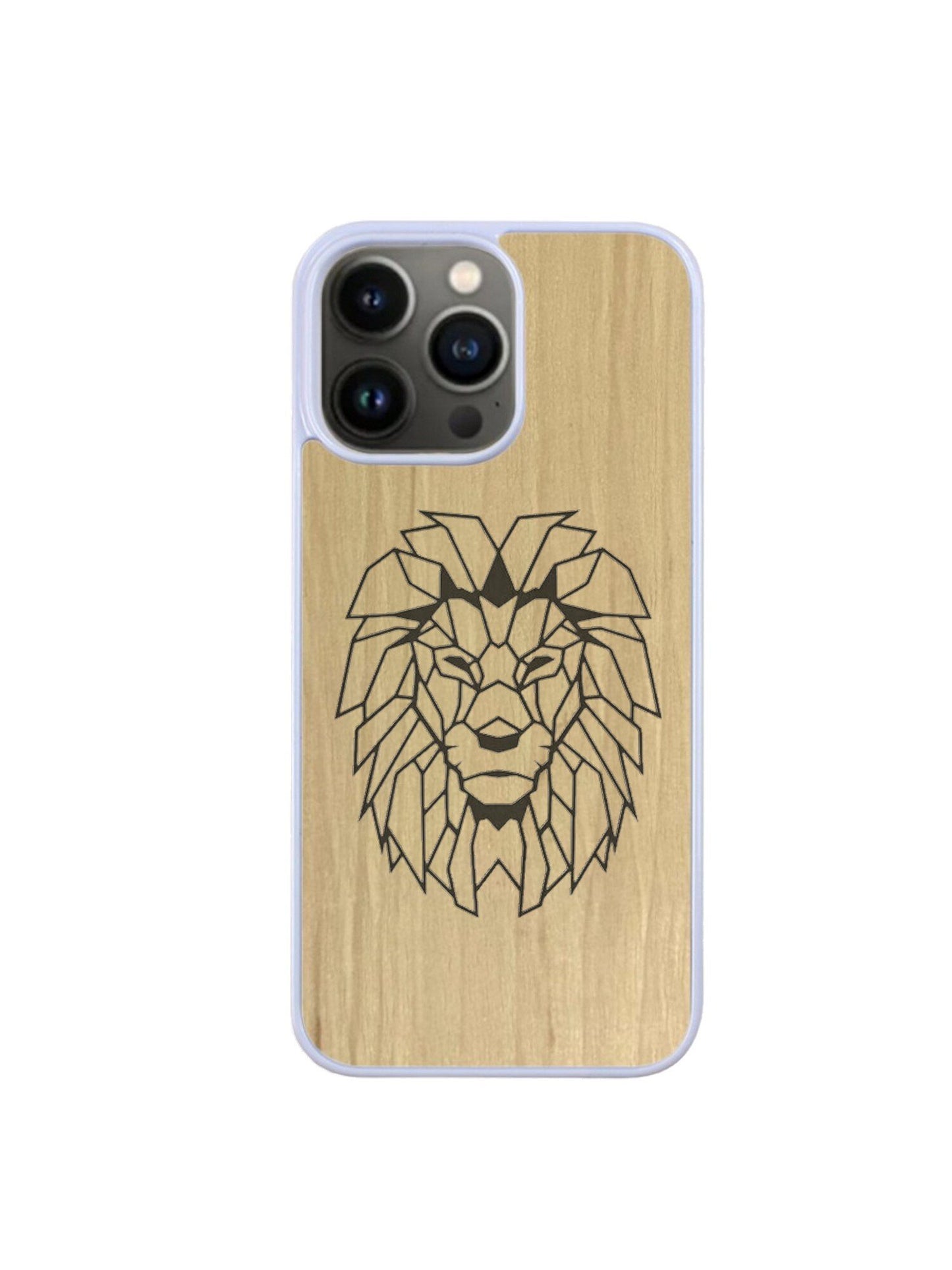 Coque Iphone blanc - Lion Gravure