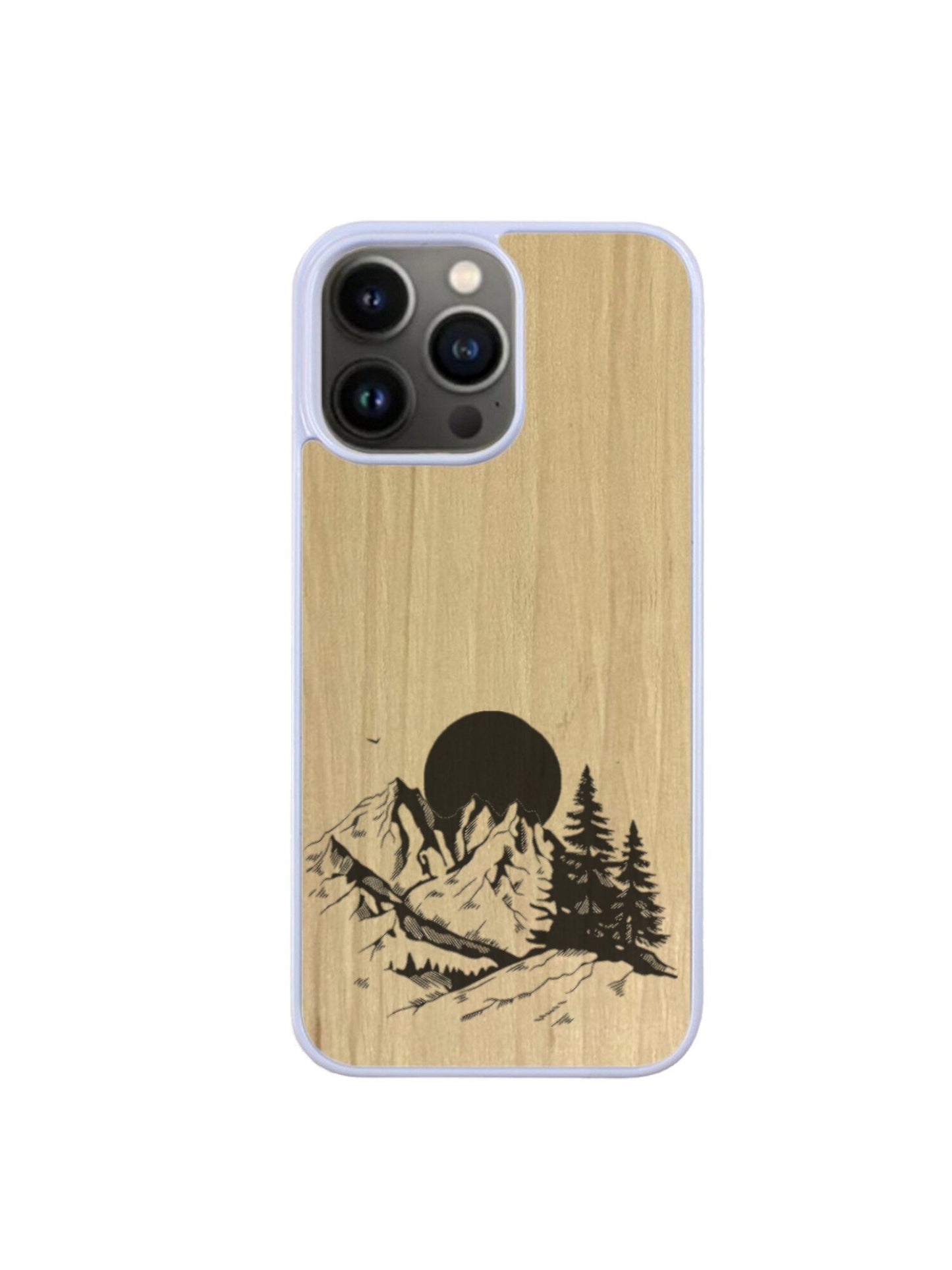 Coque Iphone blanc - Paysage de montagne
