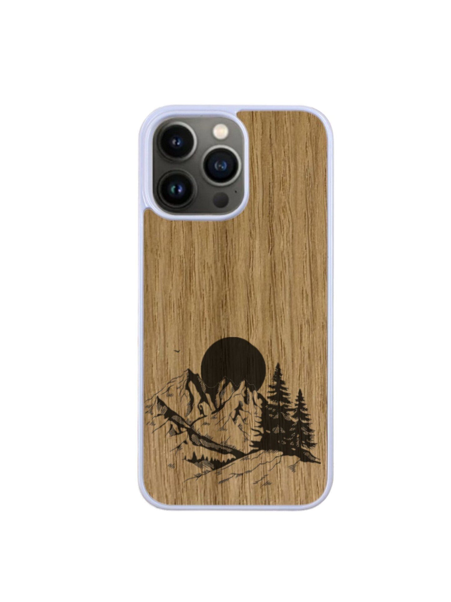 Coque Iphone blanc - Paysage de montagne