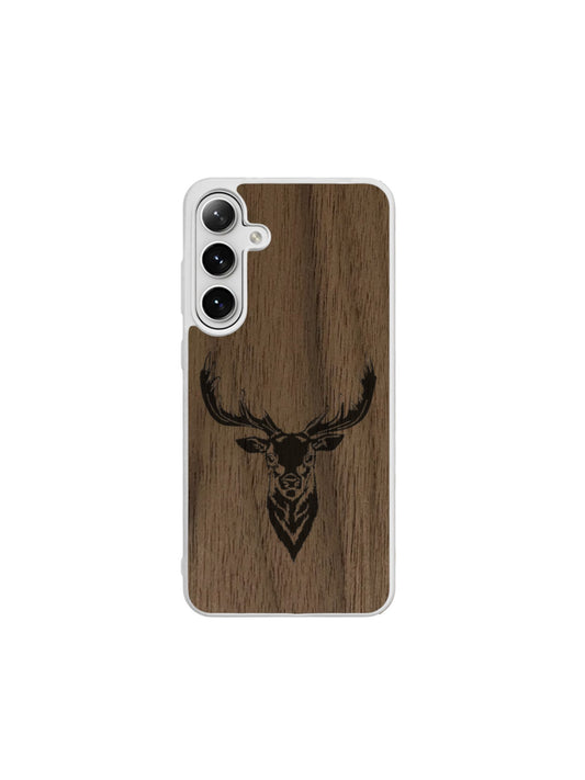 Coque Samsung Galaxy A Transparente - Cerf gravure