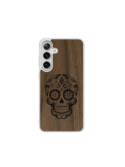 Coque Samsung Galaxy A Transparente - Tete de mort mexicaine